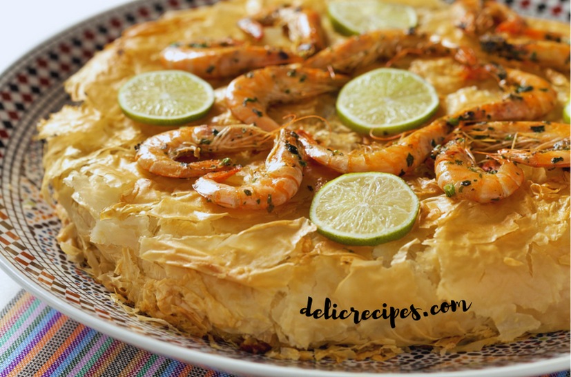 Moroccan Chicken Bastilla or Pastilla of morocco