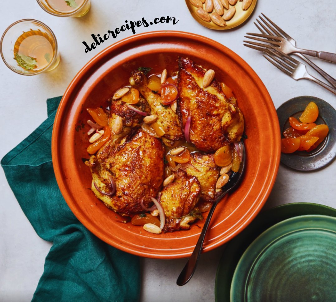 Chicken Tagine with Apricots and Almonds, A Moroccan Culinary Delight in 2024