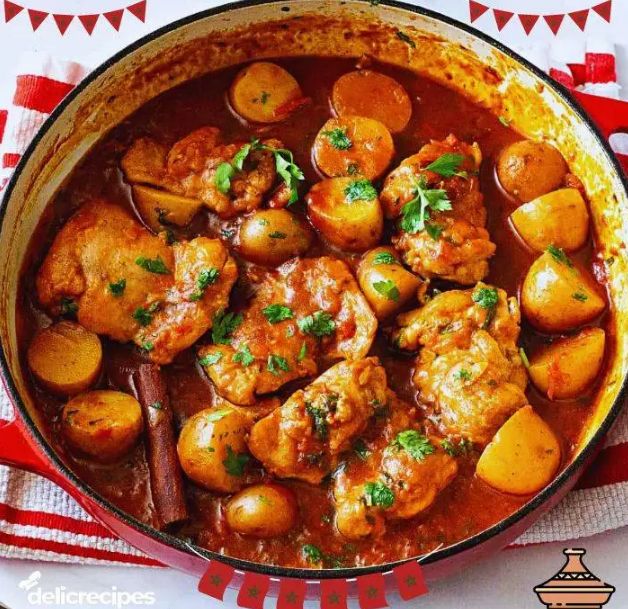 Moroccan Braised Chicken with Potatoes Recipe